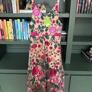 Sam Edelman Pink and Green Floral Maxi Dress